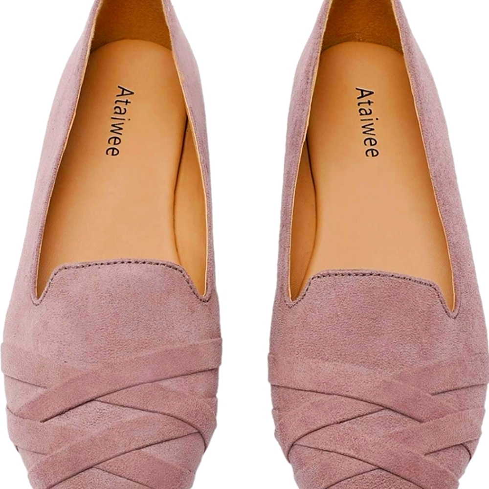 Ataiwee Lavender Suede Flats
